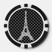Silver Bling Eiffel Tower Pokerchips (Vorderseite)