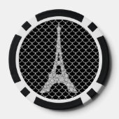 Silver Bling Eiffel Tower Pokerchips (Rückseite)