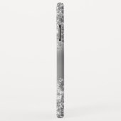 Silver Bling Luxury Sparkle Glitzer Monogram Case-Mate iPhone Hülle (Hinten/Rechts)