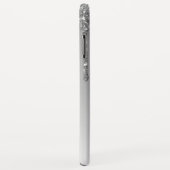 Silver Bling | Luxus Sparkle Glitzer Monogram Case-Mate iPhone Hülle (Hinten/Rechts)