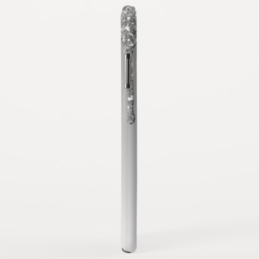 Silver Bling | Luxus Sparkle Glitzer Monogram Case-Mate iPhone Hülle (Hinten/Rechts)