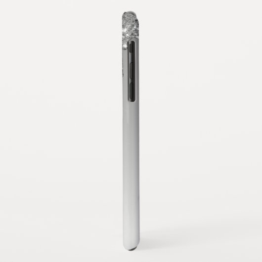 Silver Bling | Luxus Sparkle Glitzer Monogram Case-Mate iPhone Hülle (Hinten/Links)