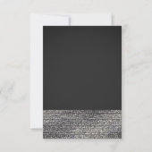 Silver Bling Modern Glam Sequins Chic Tischnummer (Rückseite)