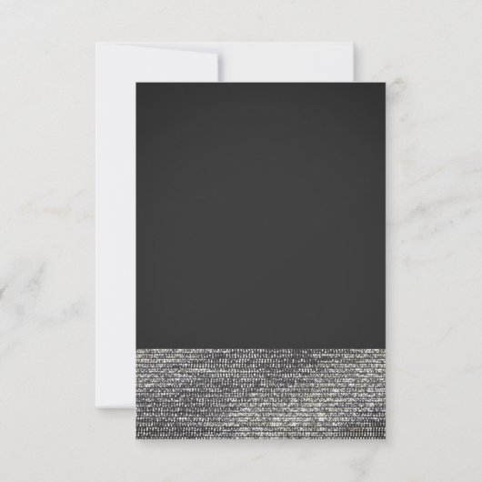 Silver Bling Modern Glam Sequins Chic Tischnummer (Rückseite)