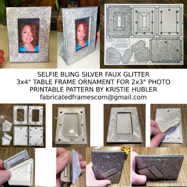 Silver Bling Selfie Frame Muster für 2x3 Foto (Von Creator hochgeladen)