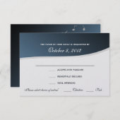 Silver Blue 3.5 x 5 Response Card RSVP Karte (Vorne/Hinten)