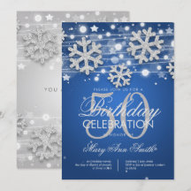 Silver Blue 50. Geburtstagsparty Winter Glitzer