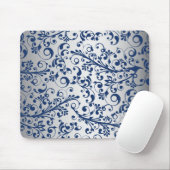 Silver Blue Abstrakt Mousepad (Mit Mouse)