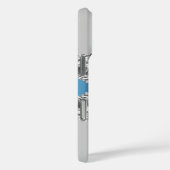 Silver Blue Age Marmornamenskript Case-Mate iPhone Hülle (Rückseite / Rechts)