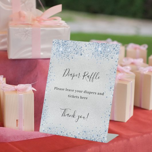 Silver Blue Baby Duschdiaper Gewinnspiel Sockelschild