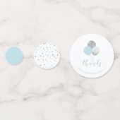 Silver & Blue Balloons Boy Baby Dusche Konfetti (Vorderseiten)