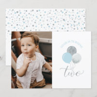 Silver & Blue Balloons | Junge 2. Geburtstag Party