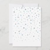 Silver & Blue Balloons | Party Dankeschön Karte (Rückseite)