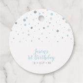 Silver & Blue Balloons | Party Vielen Dank für Ihr Geschenkanhänger (Rückseite)