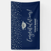 Silver & Blue | Confetti-Abschluss Banner (Vertikal)