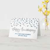 Silver Blue Confetti Anniversary Card Karte (Gelbe Blume)