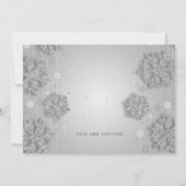 Silver & Blue Corporate Weihnachtsfeier Einladung (Rückseite)
