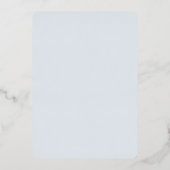 Silver Blue Cross Vintag First Communation Folieneinladung (Rückseite)