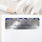 Silver & Blue Crystal Snowflake Winter Labels (Insitu)