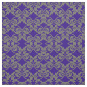Silver Blue Damask Bows Stoff (Muster)