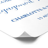 Silver Blue Engagement Party 8.5x11 Poster (Ecke)