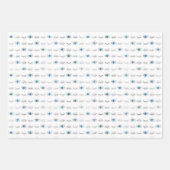 Silver Blue Evil Eye Eyelashes Nazar Mati Muster Geschenkpapier Set (Vorderseite 3)