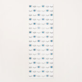 Silver Blue Evil Eye Eyelashes Nazar Mati Muster Yogamatte (Vorderseite)