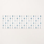 Silver Blue Evil Eye Eyelashes Nazar Mati Muster Yogamatte (Vorderseite (Horizontal))