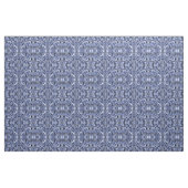 Silver Blue Floral Blätter Illustration Muster Stoff (Yard (91,4 cm))