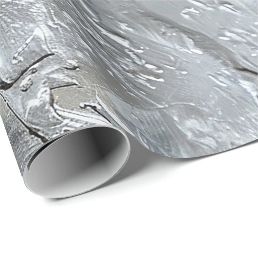 Silver Blue Geschenkpapier (Rolleneckpunkt)
