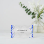 Silver Blue Hochzeitsreaktion Website QR Code UAWG Begleitkarte (Stehend Vorderseite)