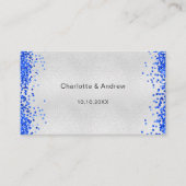 Silver Blue Hochzeitsreaktion Website QR Code UAWG Begleitkarte (Vorderseite)