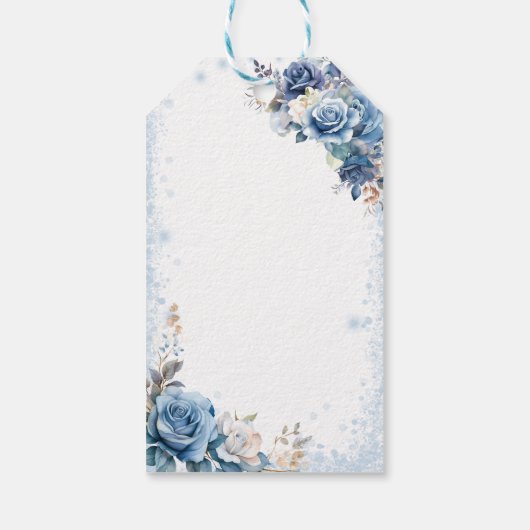 Silver Blue Magical Snowflake Mis Quince Vielen Da Geschenkanhänger (Rückseite)