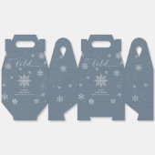 Silver Blue Magical Winter Snowflake Baby Shower Geschenkschachtel (Ungeklappt)