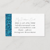 Silver Blue Marbour Diamond Coach Business Card Visitenkarte (Rückseite)