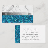 Silver Blue Marbour Diamond Coach Business Card Visitenkarte (Vorne/Hinten)