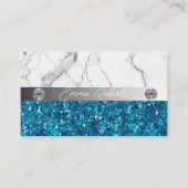 Silver Blue Marbour Diamond Coach Business Card Visitenkarte (Vorderseite)