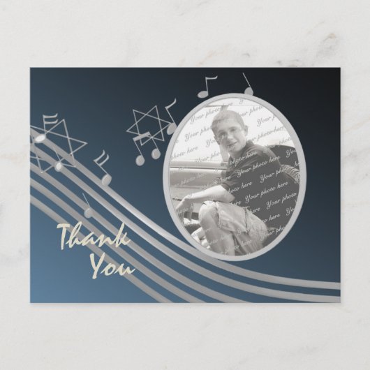 Silver Blue Music im Air-Foto Postkarte (Vorderseite)