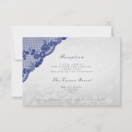 Silver Blue Navy Lace Vip Hochzeitsempfang Einladung