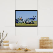 Silver & Blue, P51 Mustang, Side_WWII-Flugzeug Poster (Küche)