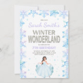 Silver Blue Party Thema Einladung (Vorderseite)