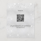Silver Blue QR UAWG Budget Einladung zur Hochzeit (Rückseite)
