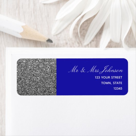 Silver Blue Return Address Label (Insitu)