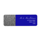 Silver Blue Return Address Label (Vorne)
