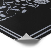 Silver Blue Royal Mittelalterliche Hochzeit Willko Poster (Ecke)