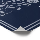 Silver Blue Royal Mittelalterliche Hochzeit Willko Poster (Ecke)