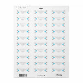 Silver Blue Snowflake Winterlabel (Vorne)