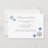 Silver Blue Snowflake Winterunterkunft Card Einladung (Vorderseite)