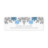 Silver Blue Snowflakes Winter Wedding (Vorne)