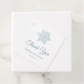 Silver Blue Snowflakes Winter Wedding Danke Geschenkanhänger (Beispiel)
